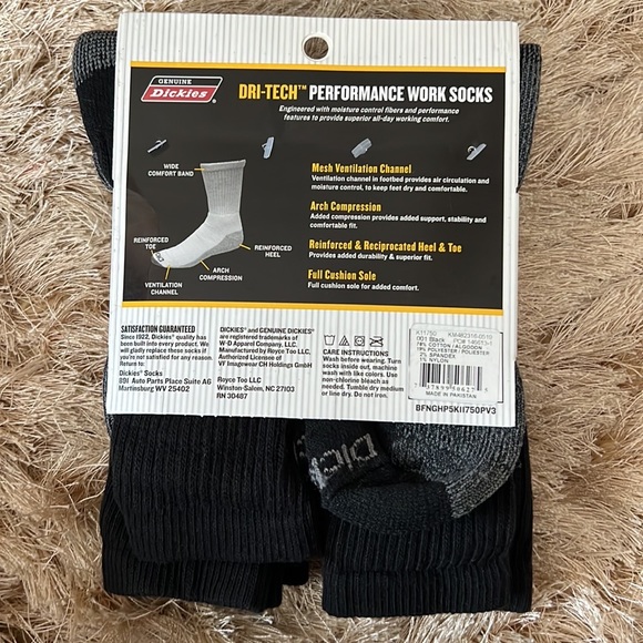 Dickies Mens Work Socks(5Pairs) - Picture 4 of 7